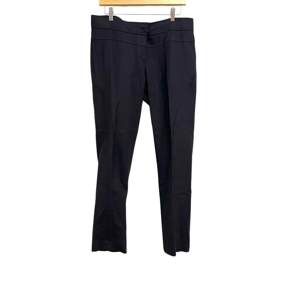 Gunex Pants Womens 10 Navy Stretch Twill Tapered Leg Dress‎ Work Made Italy